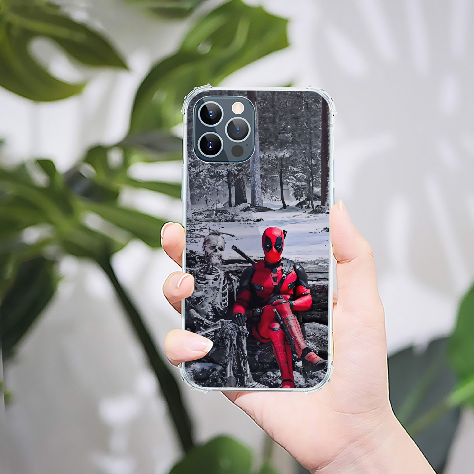 （画像用） Deadpool デッドプール 【iPhone 12シリーズ対応】透明スマホケース（クリアソフトケース）